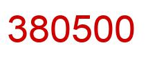 Number 380500 red image