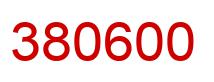 Number 380600 red image