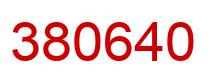 Number 380640 red image