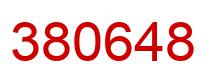 Number 380648 red image
