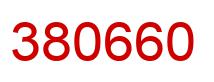 Number 380660 red image
