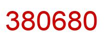 Number 380680 red image