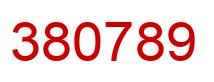Número 380789 imagen rojo