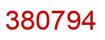 Número 380794 imagen rojo