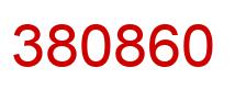 Number 380860 red image