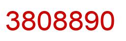 Number 3808890 red image