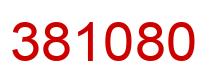 Number 381080 red image