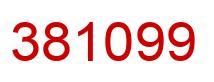 Number 381099 red image