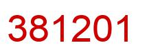 Number 381201 red image