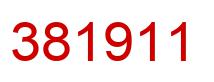 Number 381911 red image