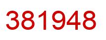 Number 381948 red image