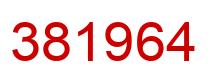 Number 381964 red image