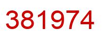Number 381974 red image