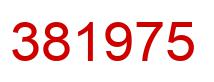 Number 381975 red image