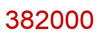 Number 382000 red image