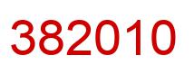 Number 382010 red image