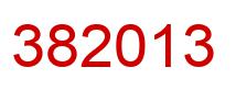 Number 382013 red image