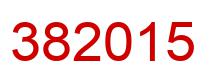 Number 382015 red image