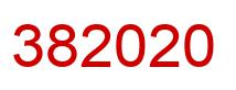 Number 382020 red image