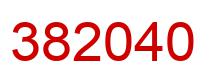 Number 382040 red image