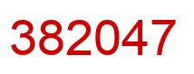 Number 382047 red image
