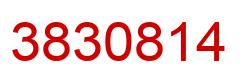 Number 3830814 red image