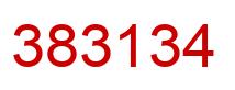 Number 383134 red image