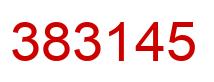 Number 383145 red image