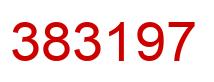 Number 383197 red image