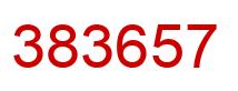 Number 383657 red image
