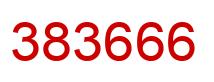 Number 383666 red image