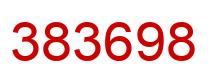 Number 383698 red image