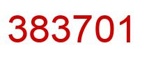 Number 383701 red image