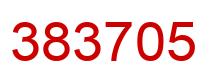 Number 383705 red image