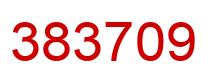 Number 383709 red image