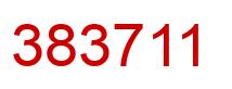Number 383711 red image