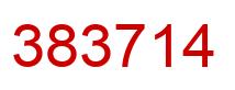 Number 383714 red image