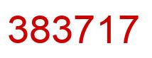 Number 383717 red image