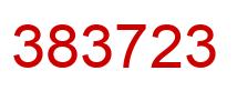Number 383723 red image