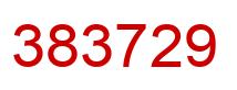 Number 383729 red image
