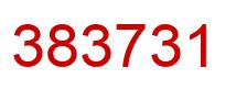 Number 383731 red image