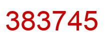 Number 383745 red image