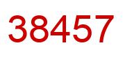 Number 38457 red image
