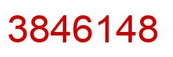 Number 3846148 red image