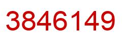 Number 3846149 red image