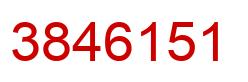 Number 3846151 red image