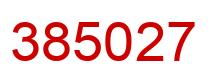 Número 385027 imagen rojo
