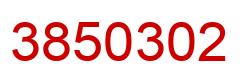 Number 3850302 red image