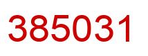 Number 385031 red image