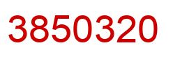 Number 3850320 red image